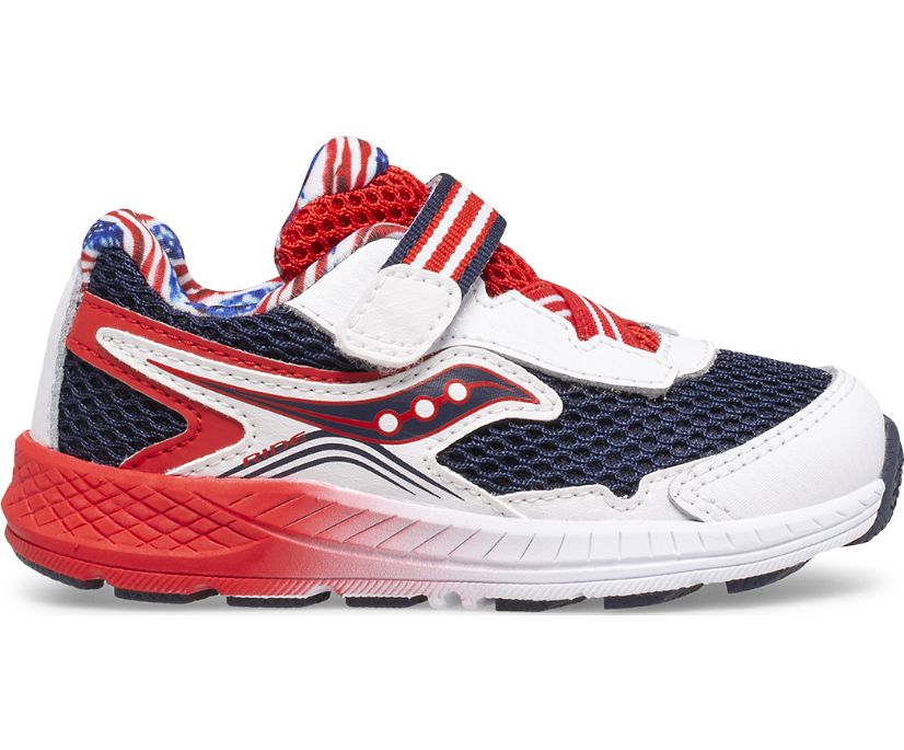 Saucony Ride 10 Jr. Kids\' Sneakers Red / White / Blue | Canada 755QMAZ